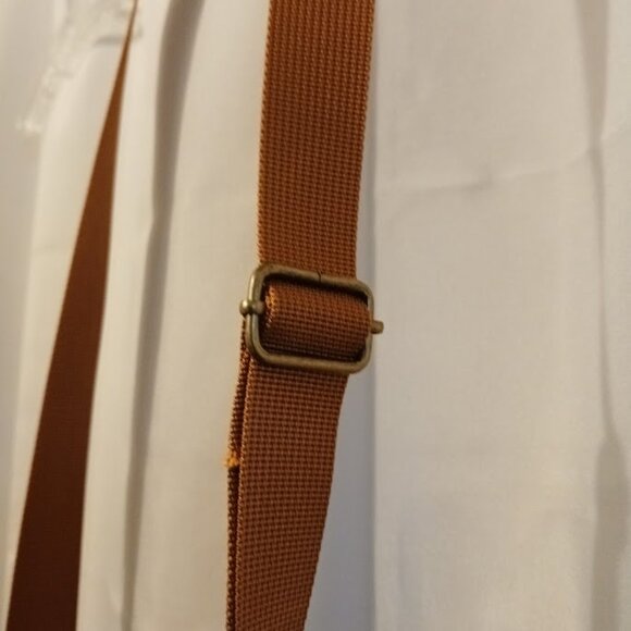 New Southwestern Travel Sling Crossbody Bag Purse Golden Brown Sarape Stripe - Picture 6 of 10